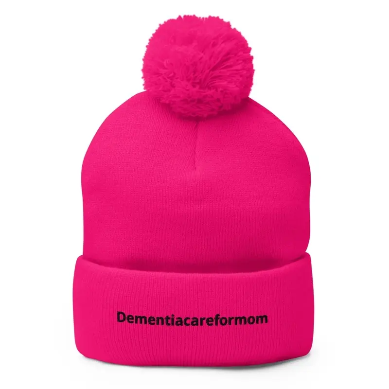 Pom Pom Hat Black Lettering